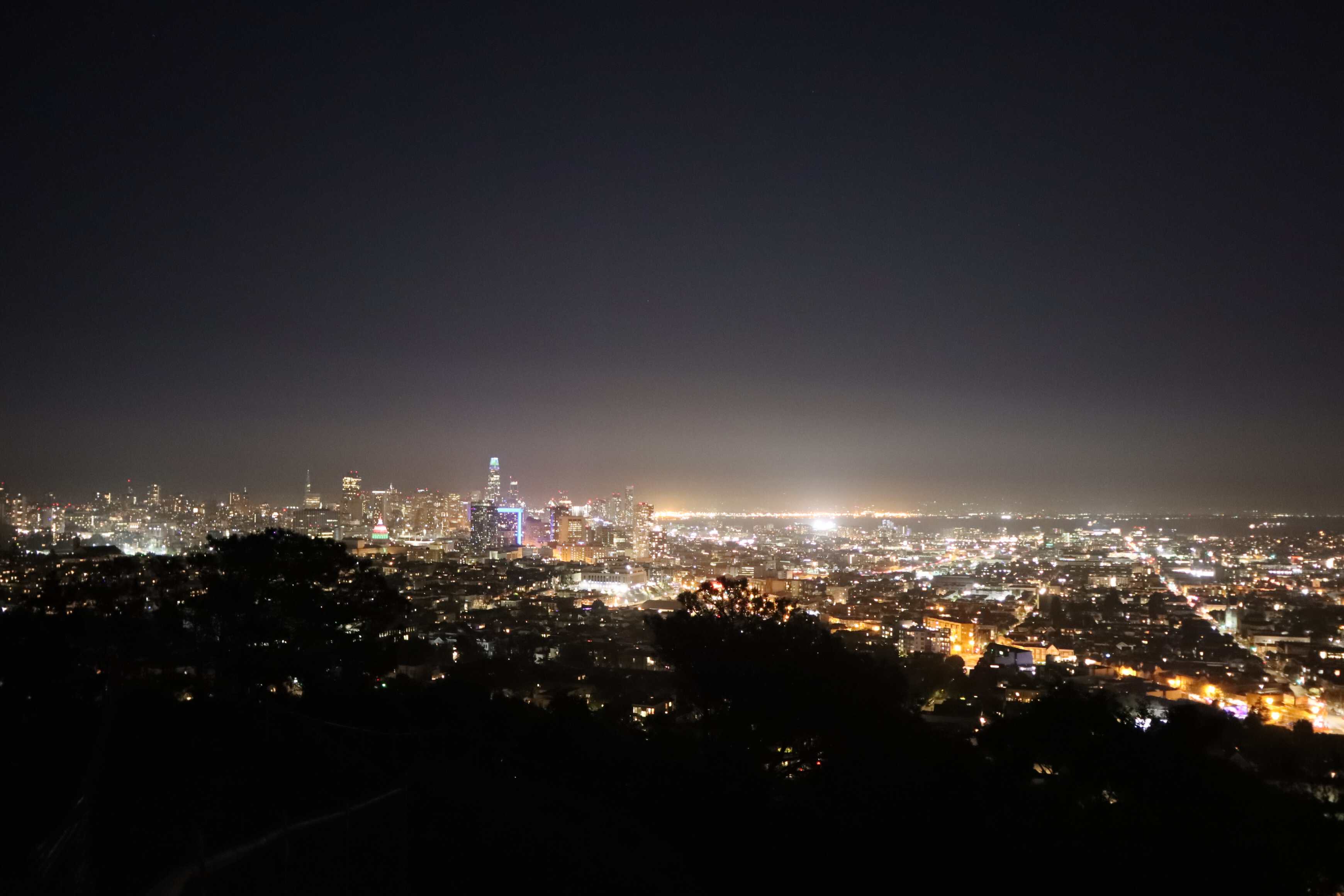 night skyline of SF